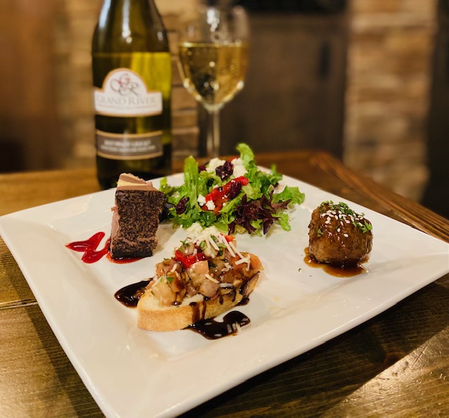 Food and Wine Pairing in the Cellar Grand River Cellars Winery